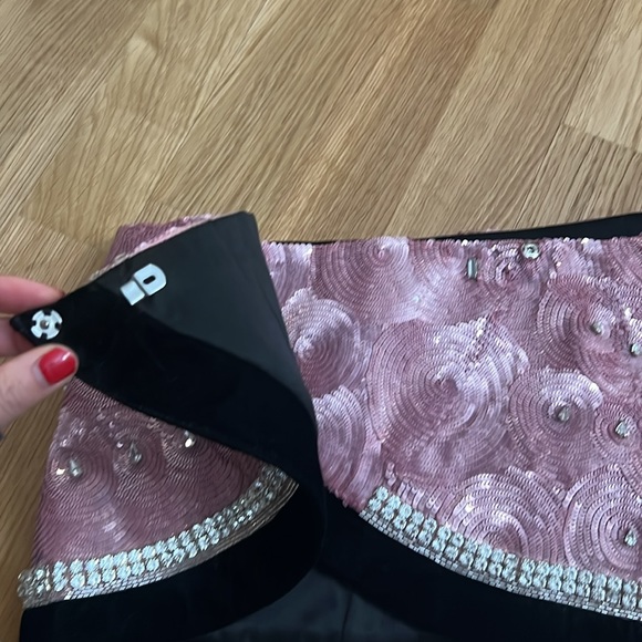 NWT AREA Embroidered Crystal Pailette Watermelon Skirt - Picture 5 of 8